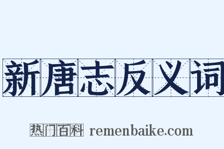 新唐志反义词是什么意思的图片
